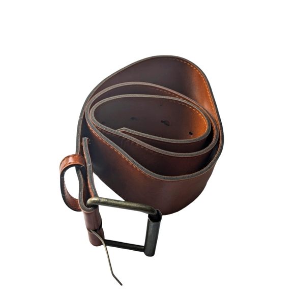 Brown Belt with Square Buckle. - Picture 1 of 10